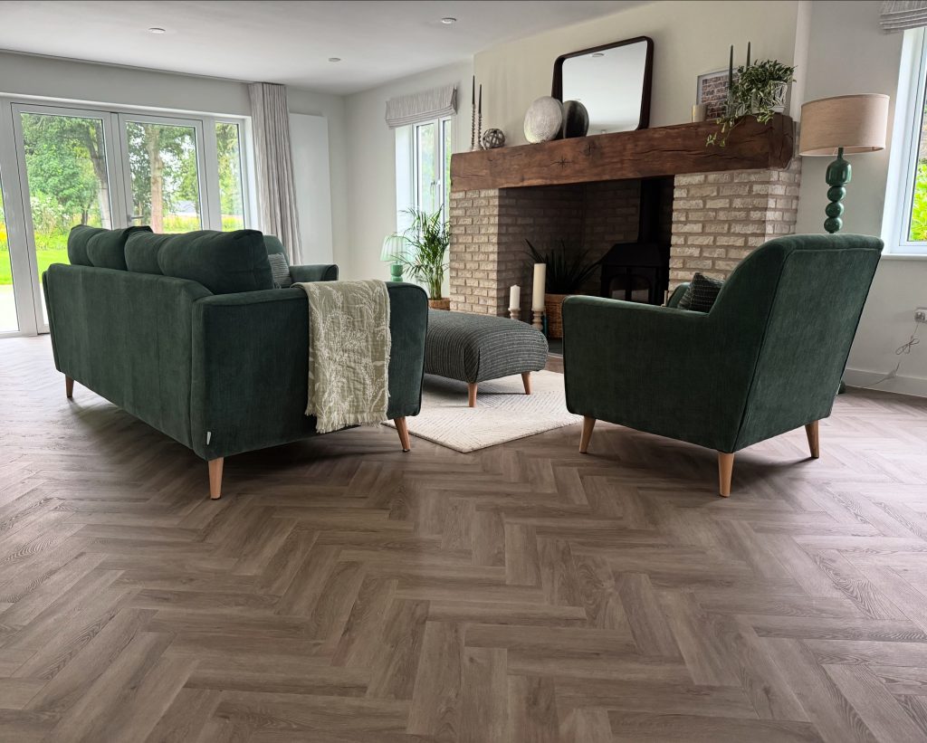 Herringbone LVT Flooring Newbury