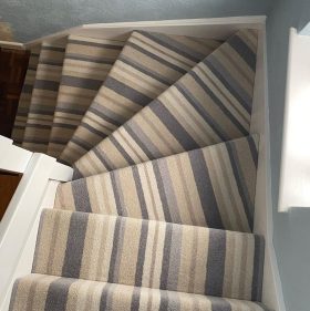 Striped Stair Wool Carpet Carpet shop newbury