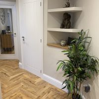 Luxury Vinyl installation in Newbury Berkshire Hallway Herringbone Flooring